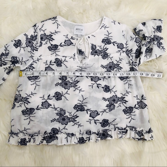 Misa Los Angeles Aleks Embroidered Top Size XS - Picture 5 of 9